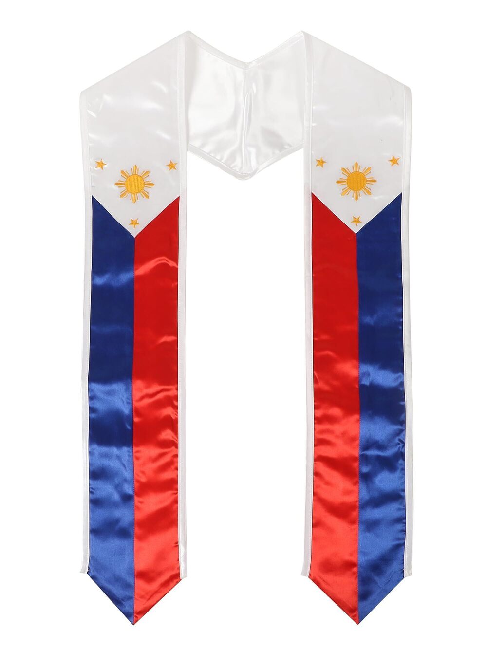 4443 Country Flag Graduation Stole USA Flag Embroidered Sash